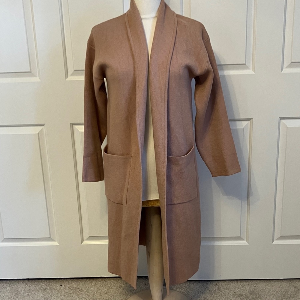Women's Mauve colored Open Front Sweater/Duster